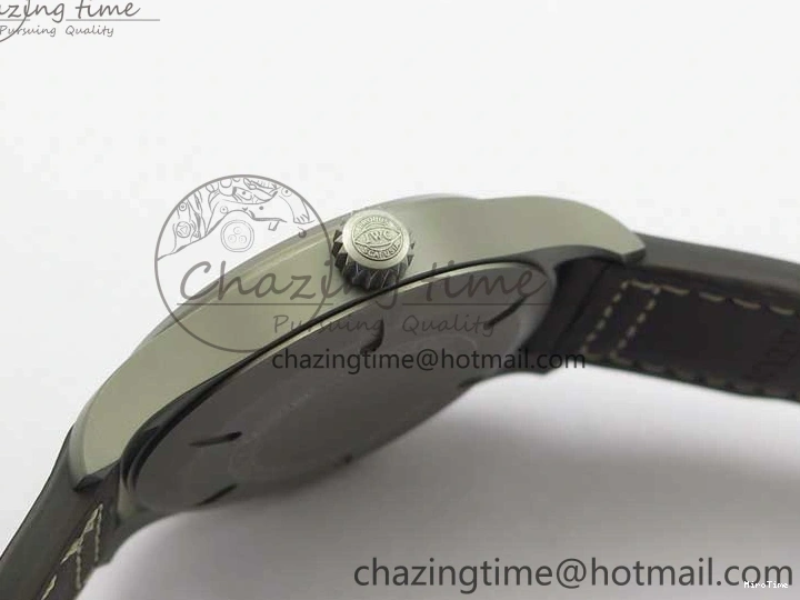 MIROTIME 0507 Mark XVIII IW327006 Titanium V7F 1:1 Best Edition Black Dial on Brown Leather Strap A Attractive 7080